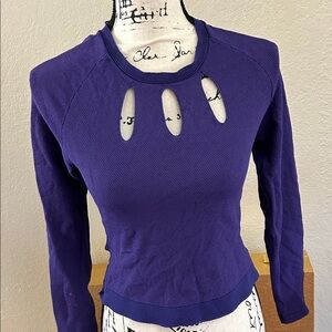 Parker Deep Purple Cut-Out Blouse